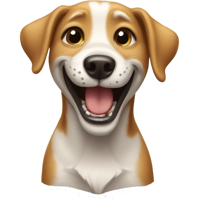 Dog laughing emoji