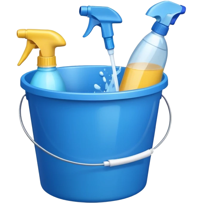 Bucket and cleaning product emoji