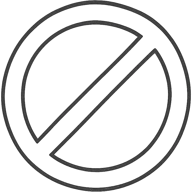 hand drawn outlined prohibition sign icon emoji