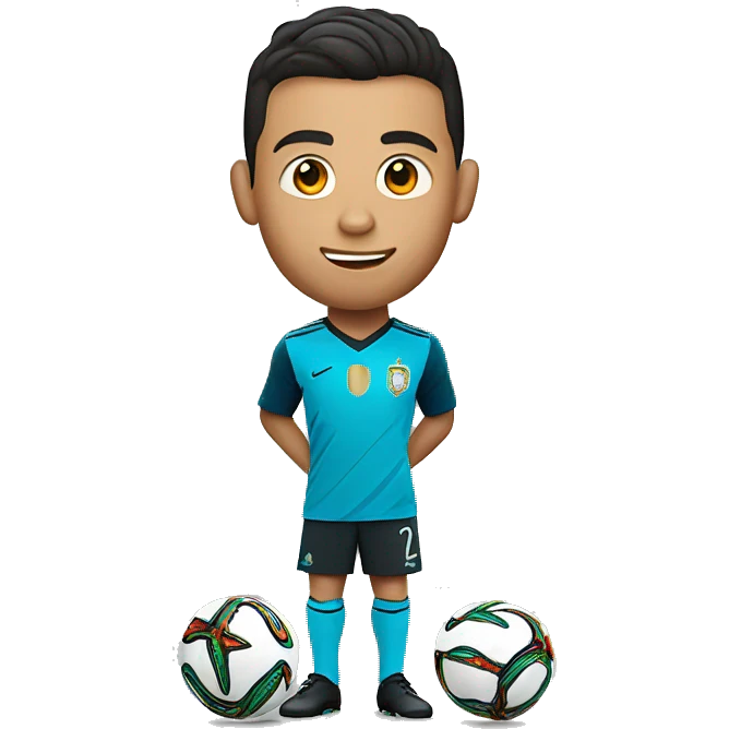 Cristiano Ronaldo with the World Cup emoji