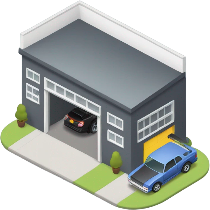 isometric car garage emoji