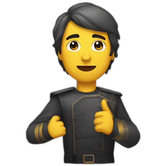 persona con las manos crusadas diciendo que cometio un error emoji