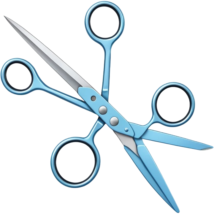 Light blue scissors emoji