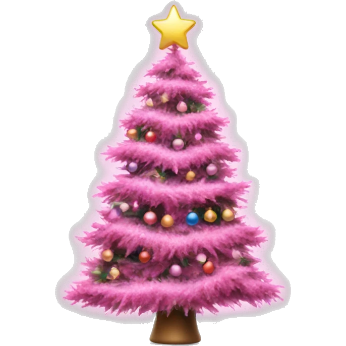 A pink Christmas tree emoji