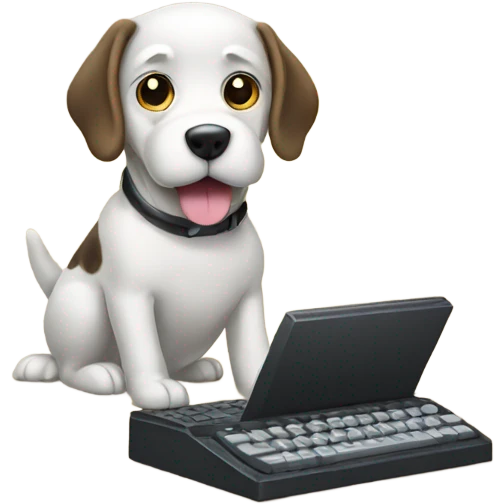dog typing emoji