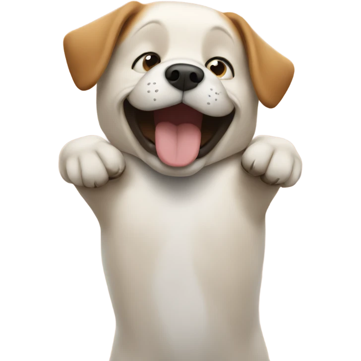 Dog giving big hugs emoji