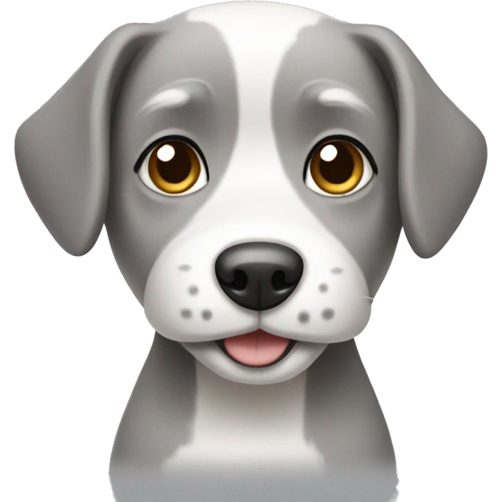 Grey and white little dog emoji