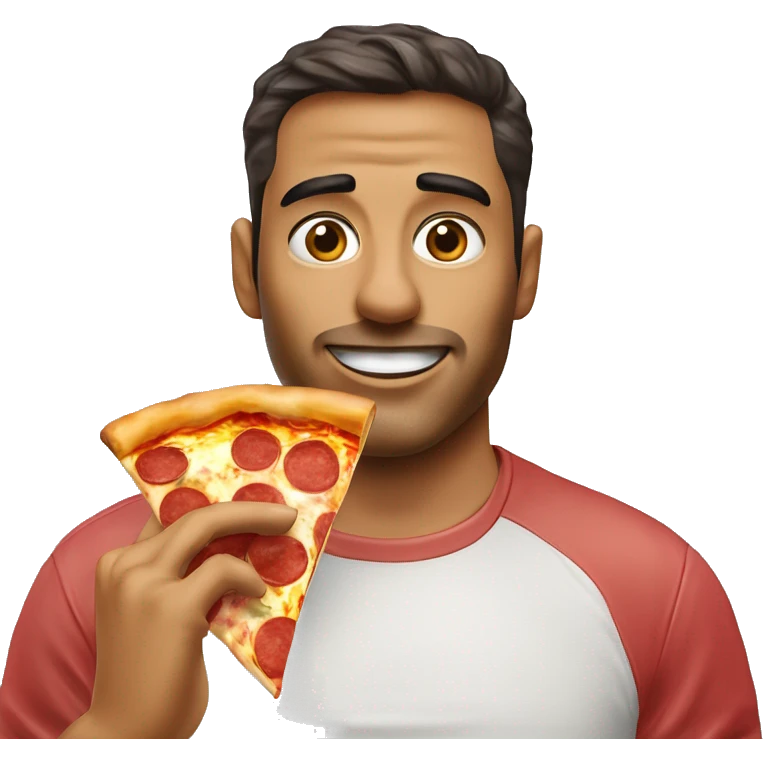 Pizza de jamón y queso tostada realista  emoji