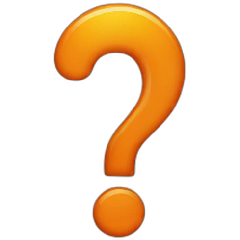 Orange Question mark emoji