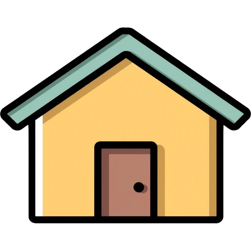 Home house with roof and door emoji