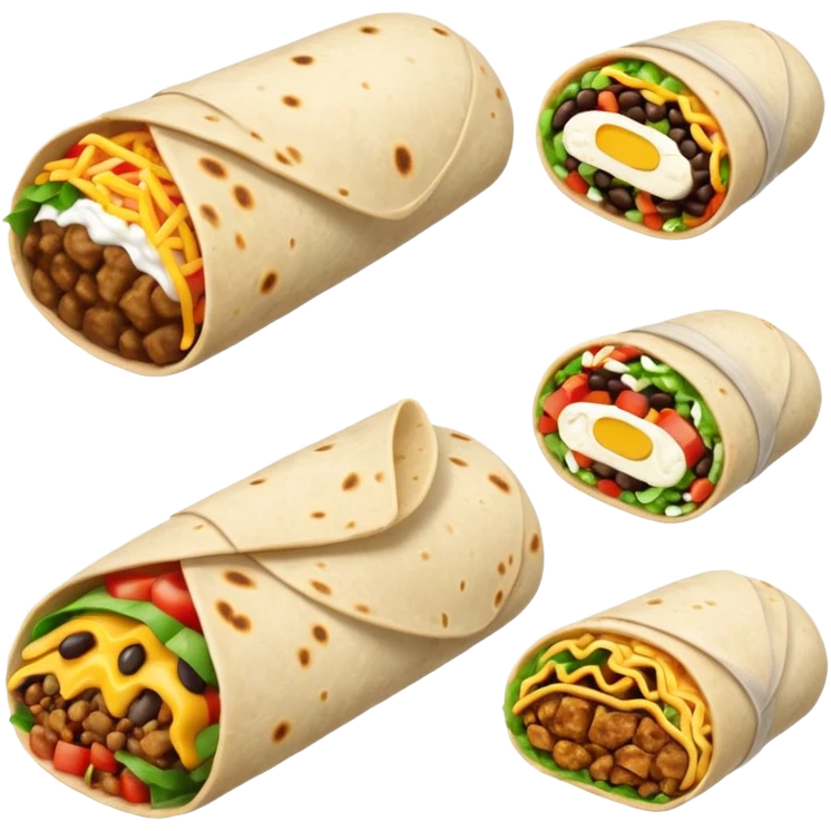 Burrito with no face emoji