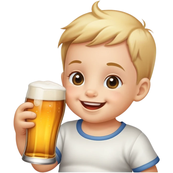 baby drinking bottle of beer emoji