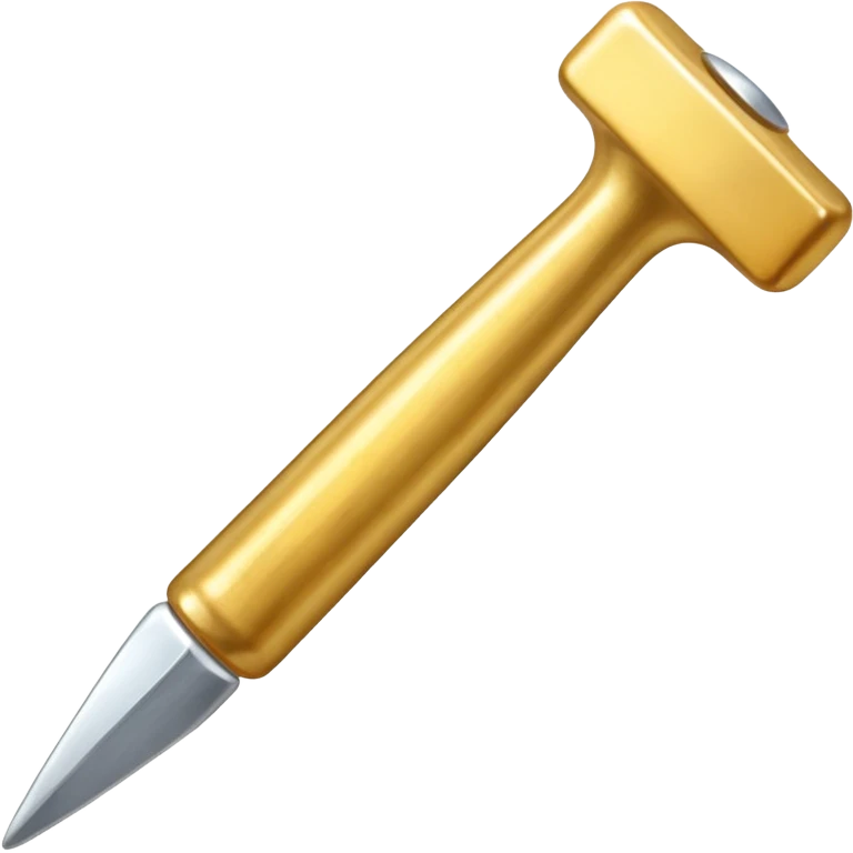 A very long carpenters nail that is gold emoji
