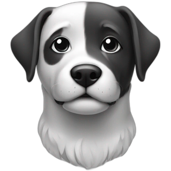 Dog Water black and White emoji