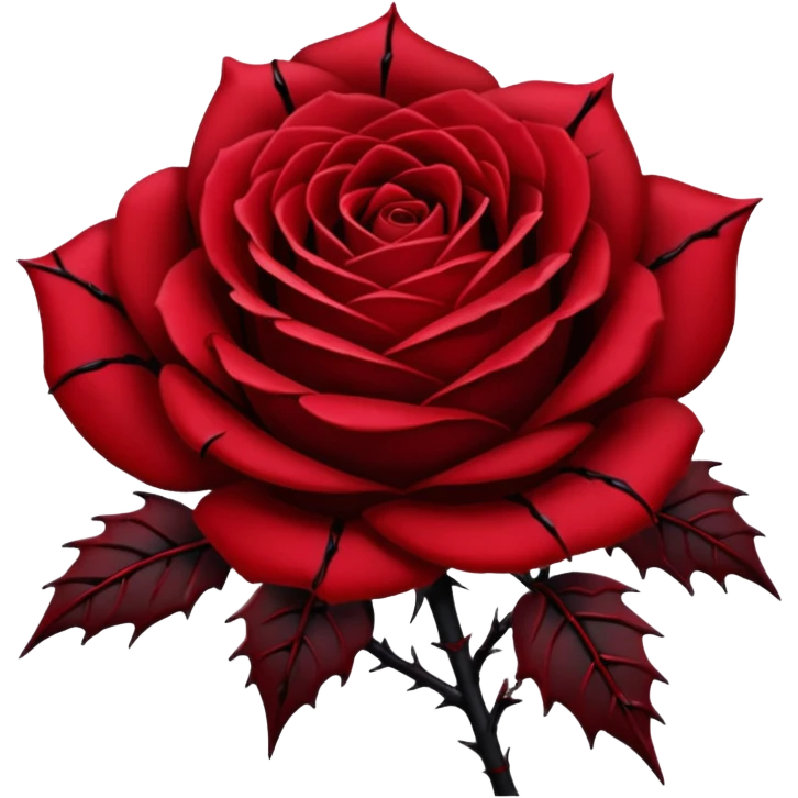 rose with emo style emoji
