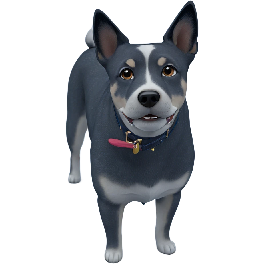 snowy dog portrait in focus emoji