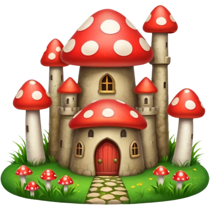 mushroom castle emoji