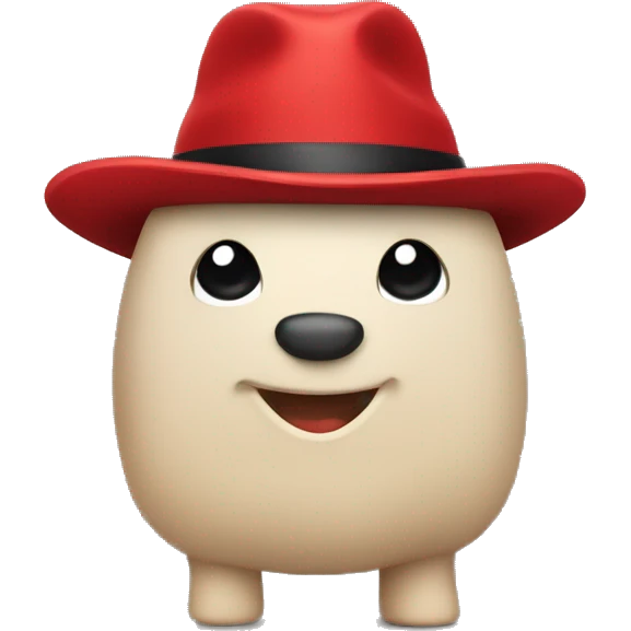 a trunk with a red catalan hat and a cute face emoji