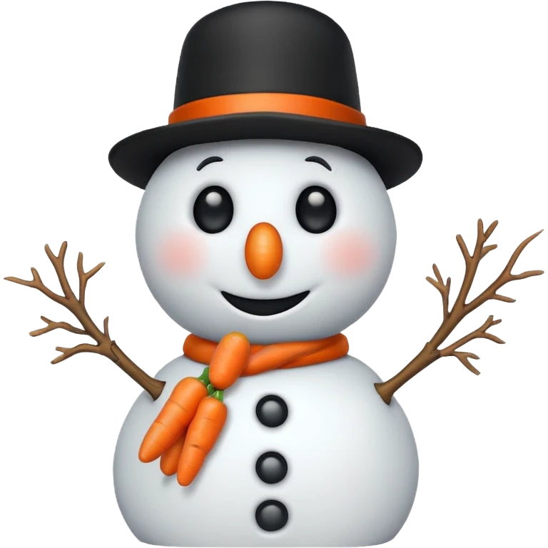 Surprised snowman: emoji