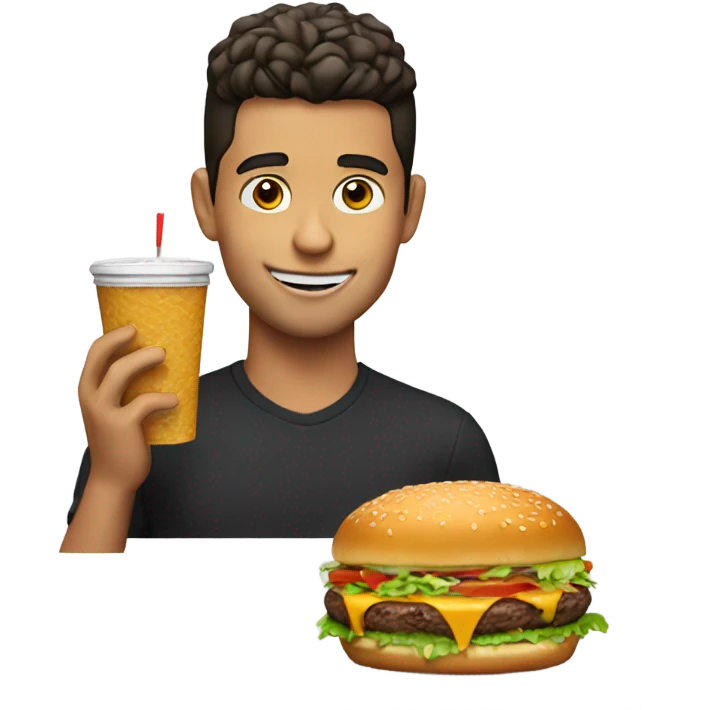 Cristiano eating BurGer emoji