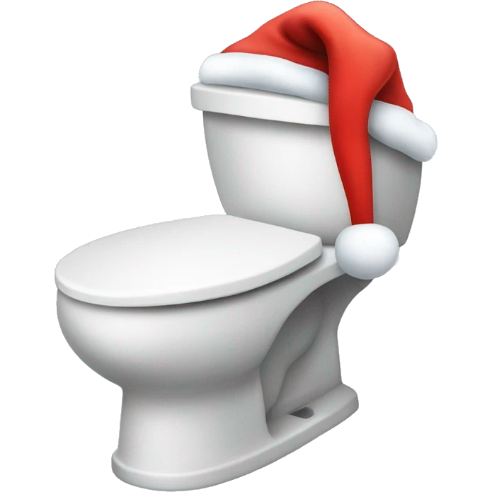Skibidi toilet with a Santa hat emoji