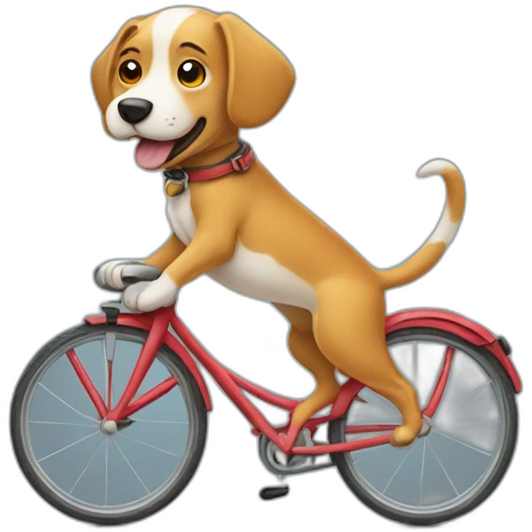 UN CHIEN SUR UN VELO emoji