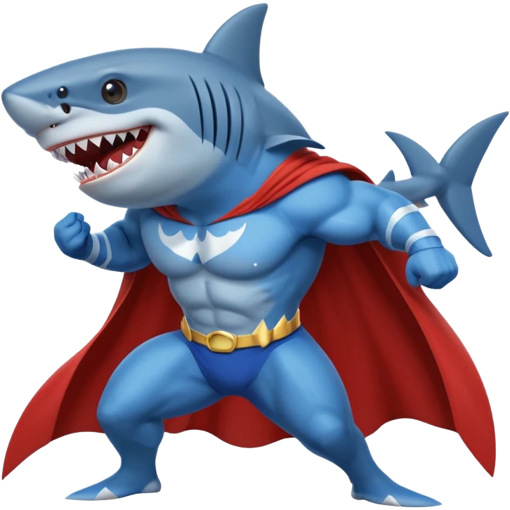 superhero shark emoji