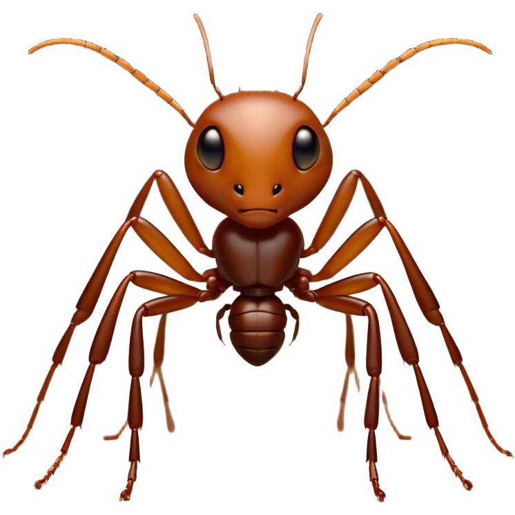Cinematic Realistic Noble Ant Portrait Emoji, Poised and industrious, with a compact, meticulously segmented body covered in smooth, natural brown exoskeleton and focused, determined eyes rendered in lifelike detail, high shine, intelligent and resilient, styled with an air of urban diligence, focused and attentive, soft glowing outline, capturing the essence of a watchful and confident ant that appears ready to march out of the screen with unwavering authority! emoji