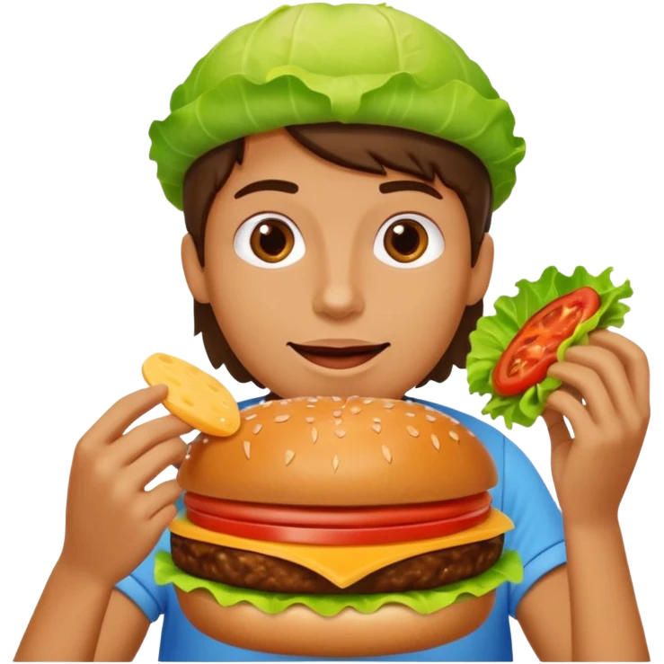 Comiendo una hamburguesa emoji