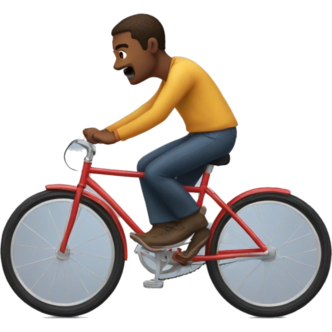 Me on a bicycle going fast emoji