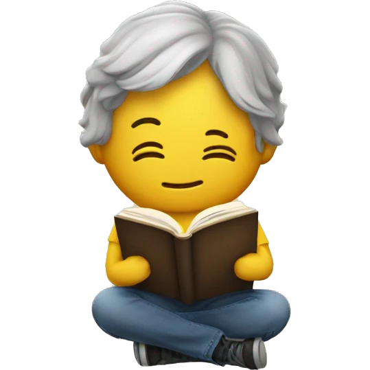 reading book yello clour standered emoji