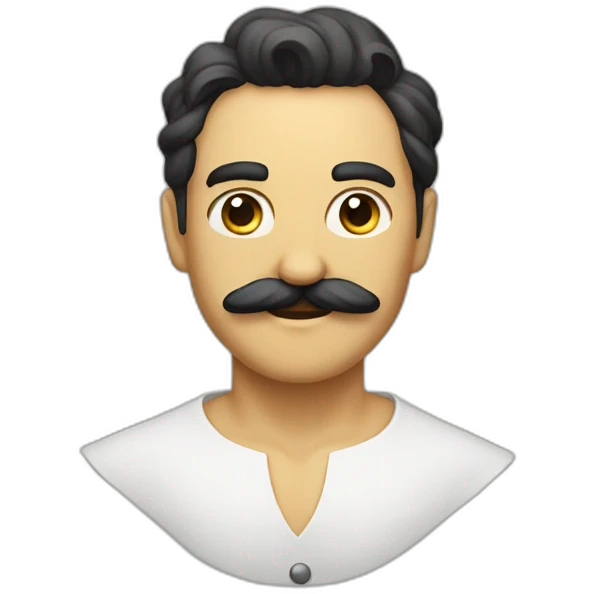 demiurge wearing mustache emoji