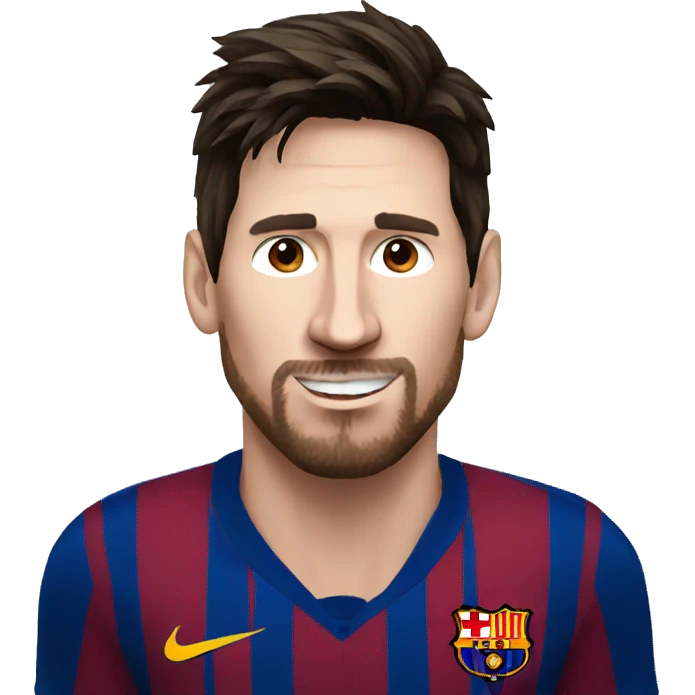 messi head cartoon emoji