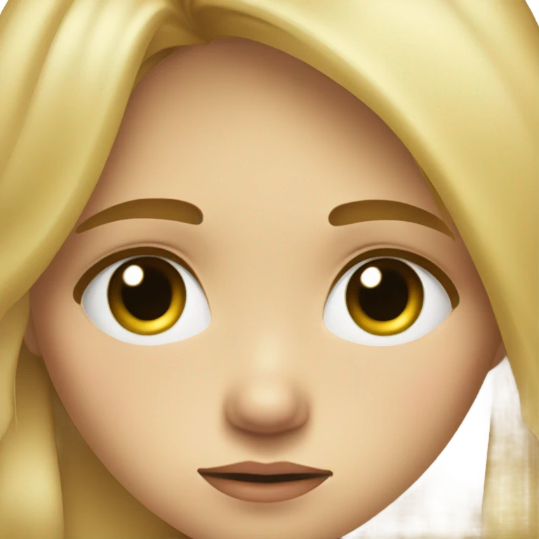 Crying blond girl emoji