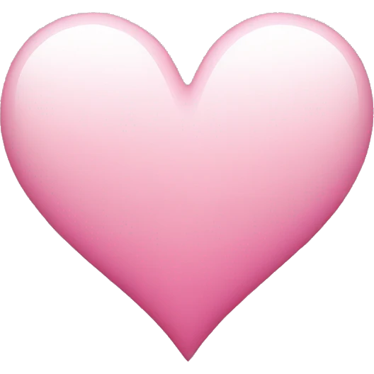 Pink and white heart  emoji