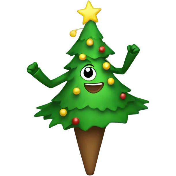 Dancing Christmas tree emoji