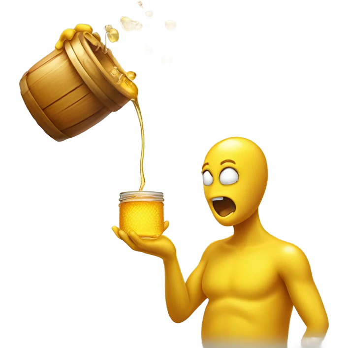 Yellow guy vomiting honey emoji