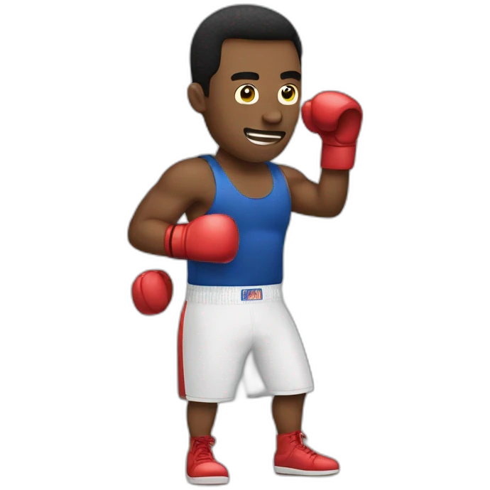 Boxing man at the phone emoji