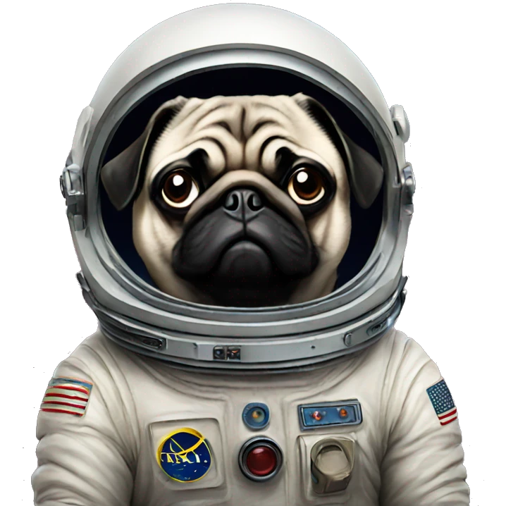 pugs in space emoji