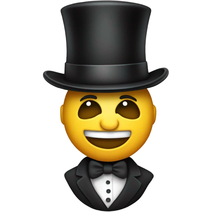 huggy wuggy with top hat emoji