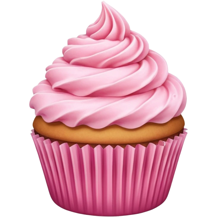 Cupcake with pink icing emoji