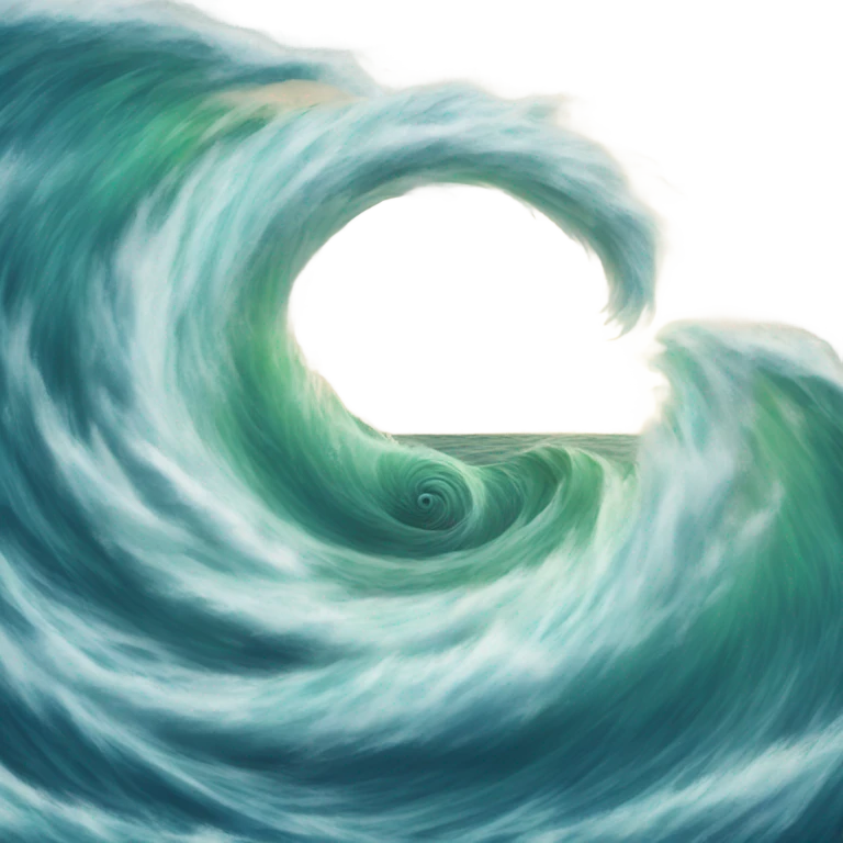 a whirlpool in the ocean emoji