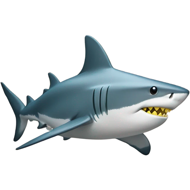 Shark with a yellow top hat  emoji