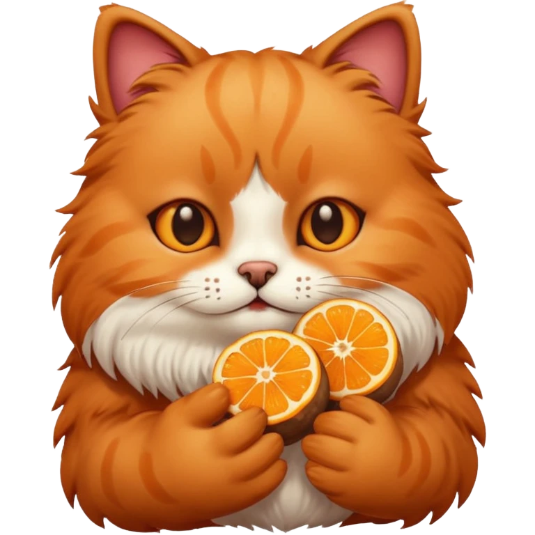 Cute cate eating a real bear emoji