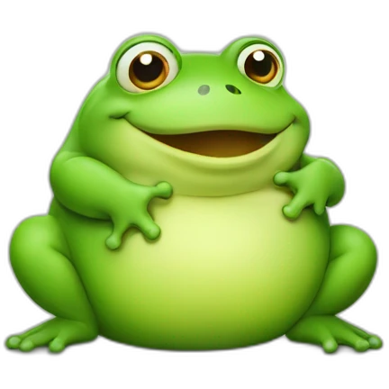 fat frog with thumb up emoji