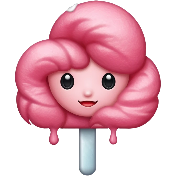 red glitter cotton candy emoji