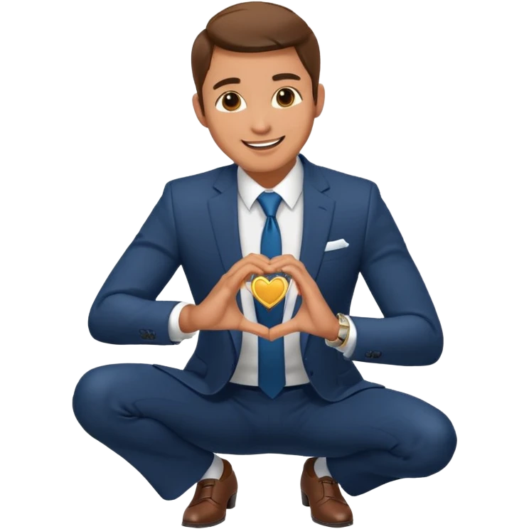 man kneeling and asking for marriage emoji