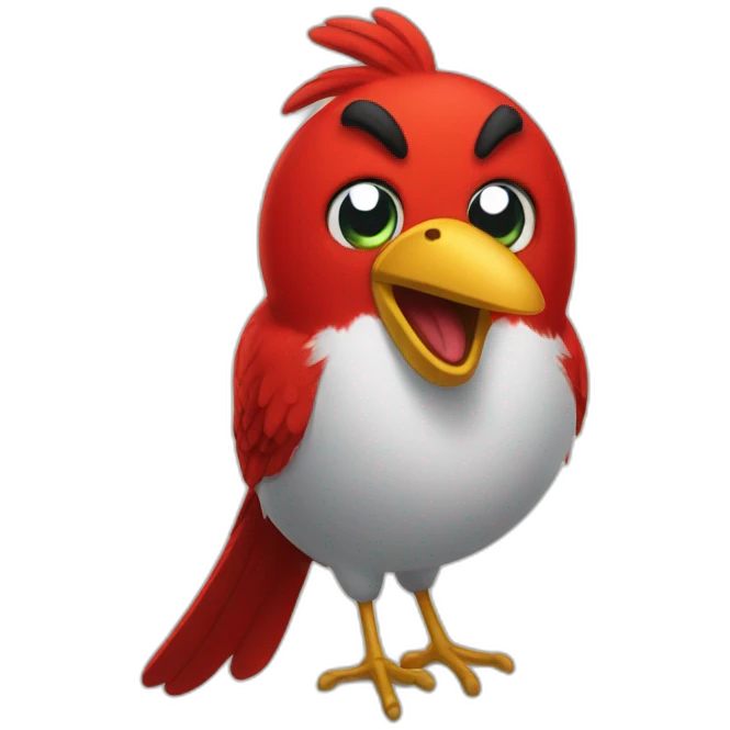 the red bird laughs emoji