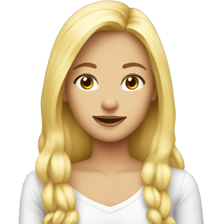 A pretty blonde girl emoji
