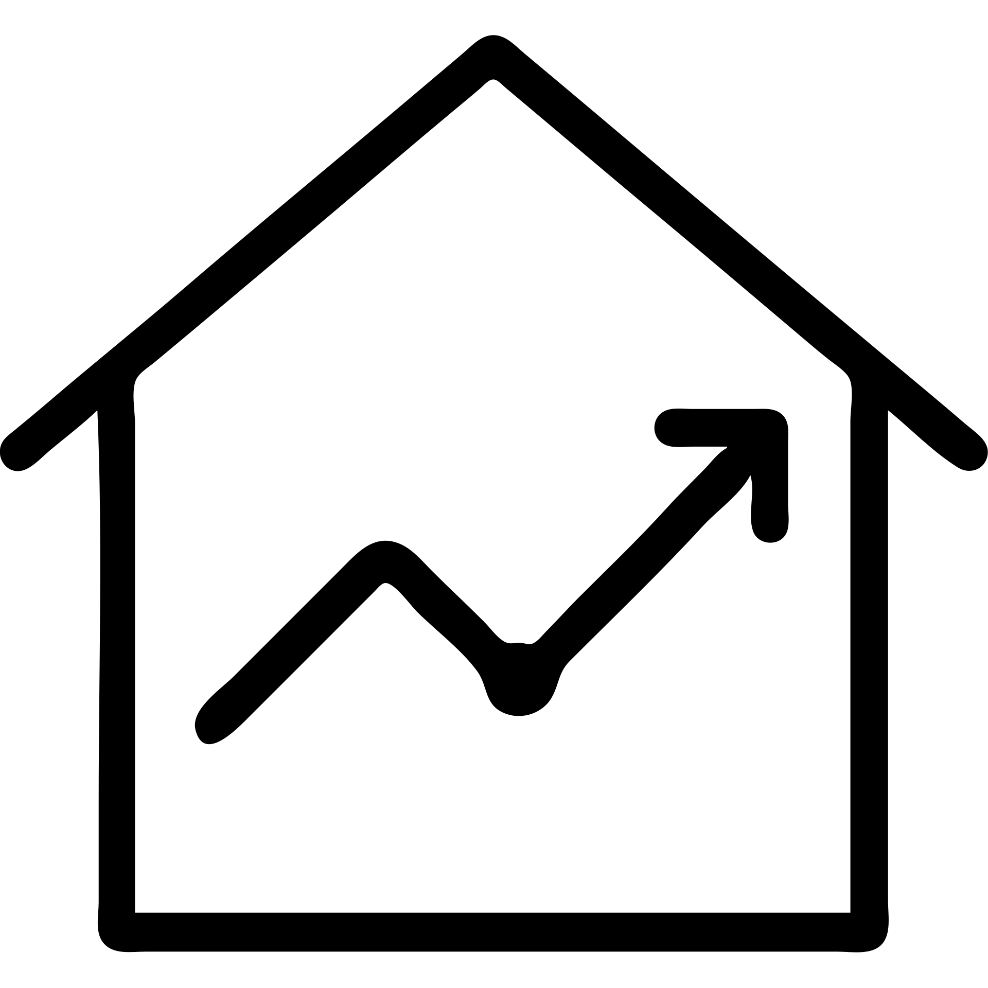 house with an upward trending graph, clean and modern icon style emoji